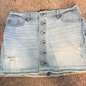 Hollister button up jean skirt